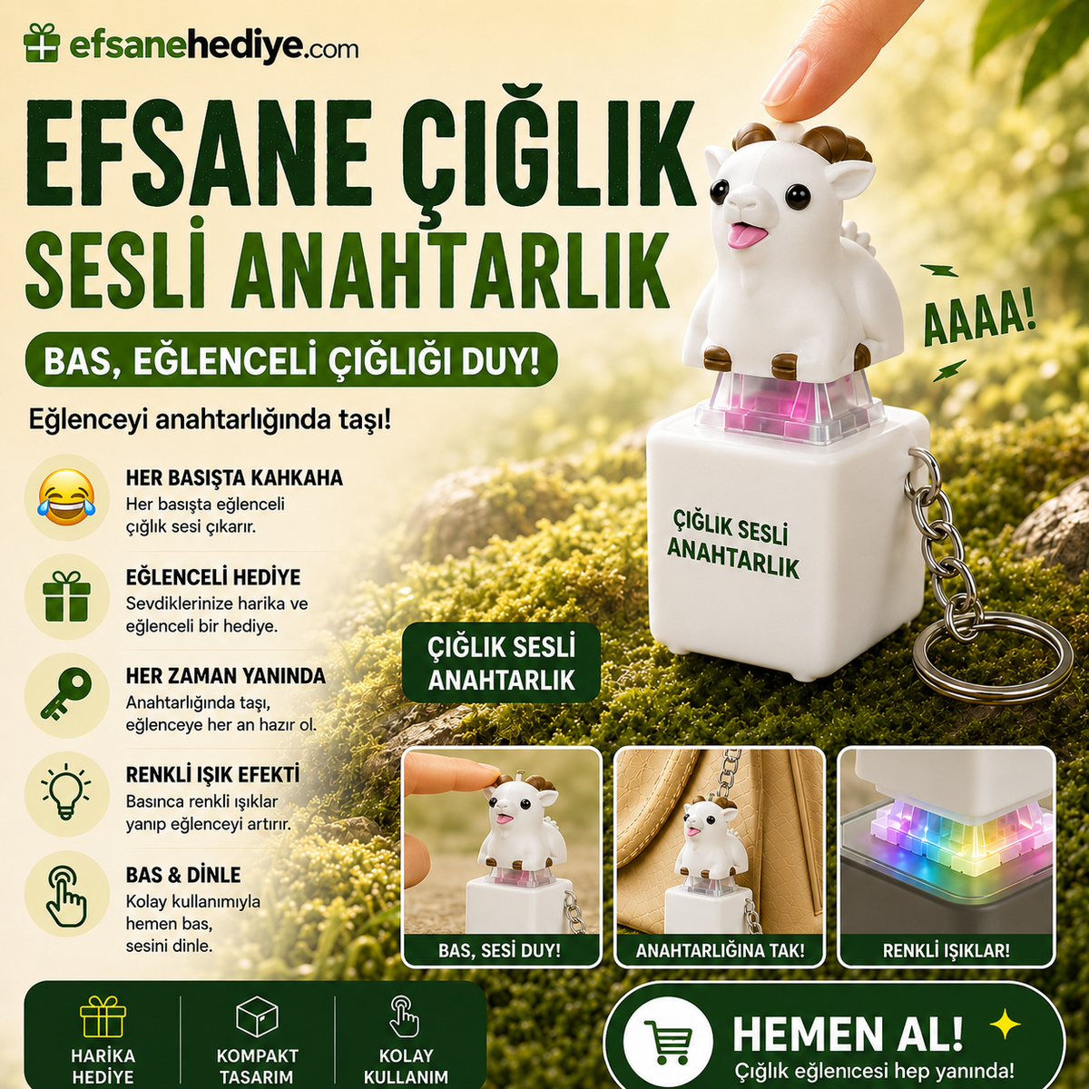 Çığlık Sesli Anahtarlık