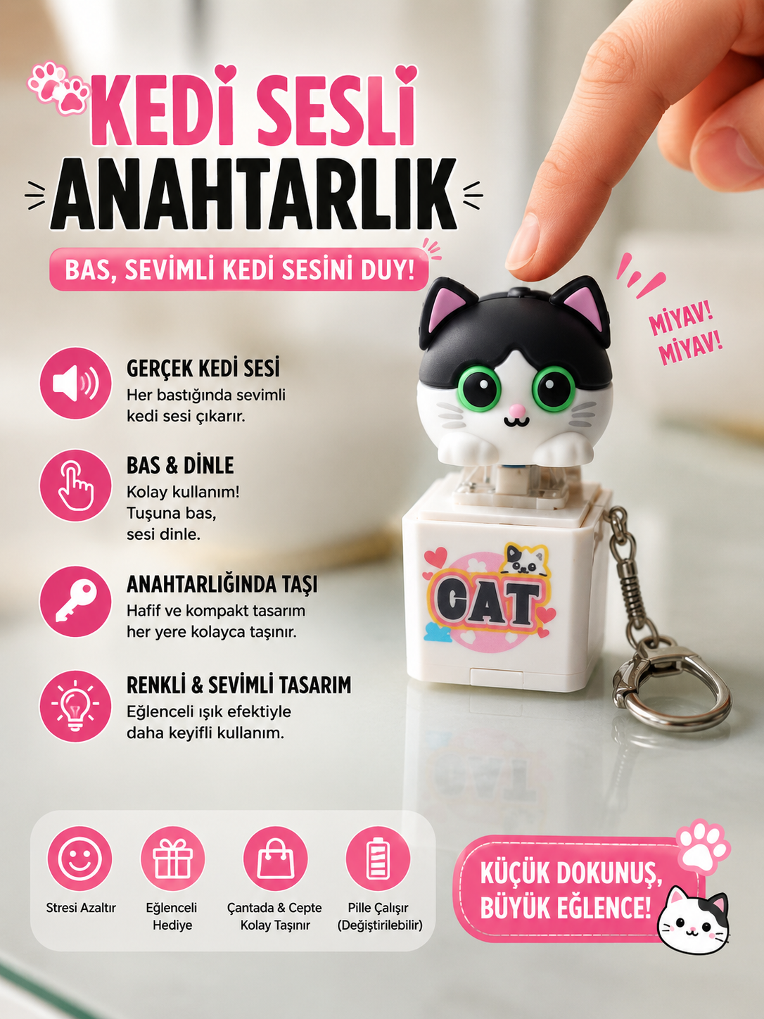 Efsane 3'lü Sesli Anahtarlık Seti