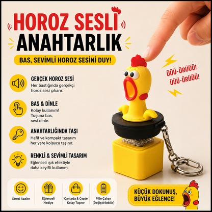 Horoz Sesli Anahtarlık