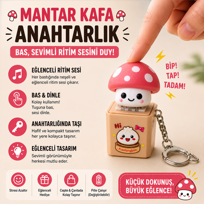 Mantar Kafa Anahtarlık