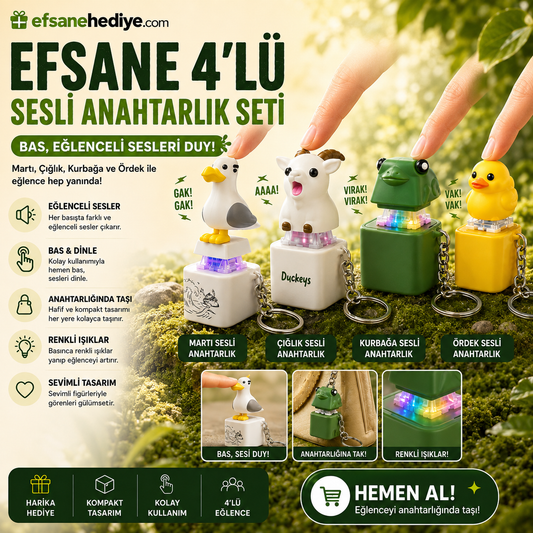 4'lü Muhteşem Sesli Anahtarlık Seti