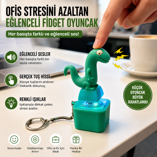 Kertenkele Sesli Anahtarlık